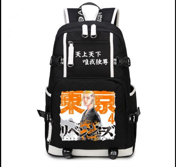 Anime Tokyo Revengers Backpack Cosplay Hanagaki Takemichi Ken Ryuguji man Canvas Schoolbag Travel Bags 3 - Tokyo Revengers Merch