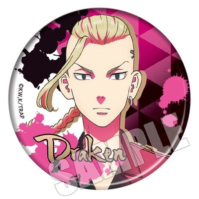 Anime Tokyo Revengers Mikey Draken Baji Figure 58mm Badge Round Brooch Pin Gifts 7446 Kids Collection 5 - Tokyo Revengers Merch
