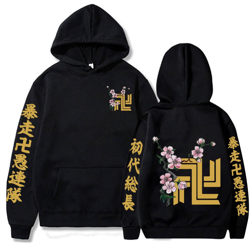 Tokyo Revengers Hoodies Tokyo Manji Sakura Graphic Hoodies Tokyo Revengers Merch