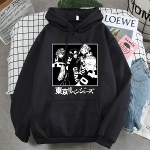 Japan Anime Tokyo Revengers Letters Print Man Raglan Hoody Punk Street Fashion Men Hoodies Comfortable Harajuku - Tokyo Revengers Merch