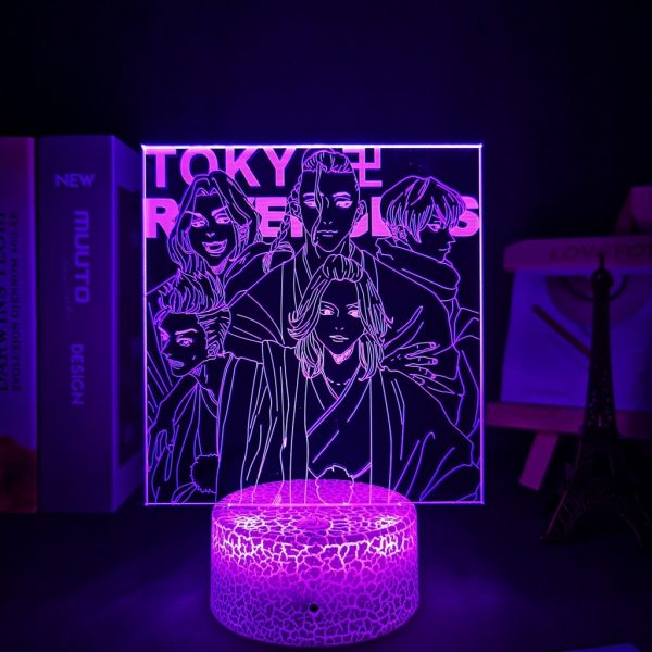 Manga 3d Light Led Lamp Tokyo Revengers Mikey and Draken for Child Bedroom Decor Night Light 5 - Tokyo Revengers Merch