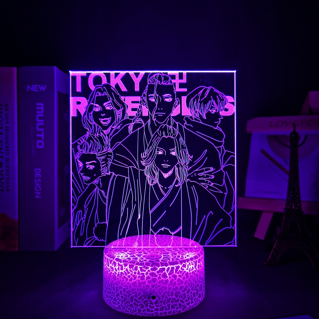 Manga 3d Light Led Lamp Tokyo Revengers Mikey and Draken for Child Bedroom Decor Night Light Birthday Gift Room Table Anime Lamp