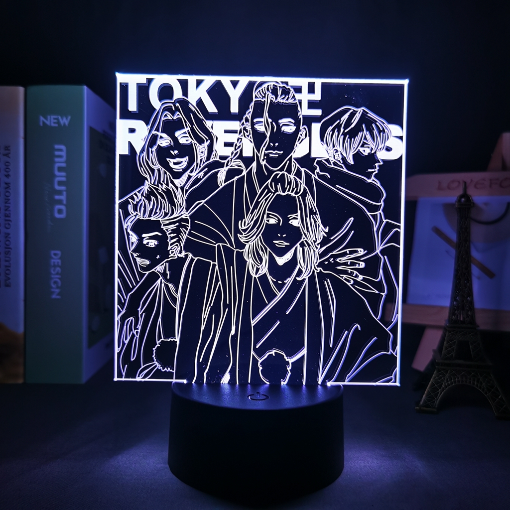 Manga 3d Light Led Lamp Tokyo Revengers Mikey and Draken for Child Bedroom Decor Night Light Birthday Gift Room Table Anime Lamp