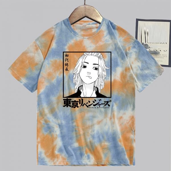 Men Fashion Tokyo Revengers Anime T shirt 2021 Novelty Tie dye Shirt Summer Causal Short Sleeve 4 - Tokyo Revengers Merch