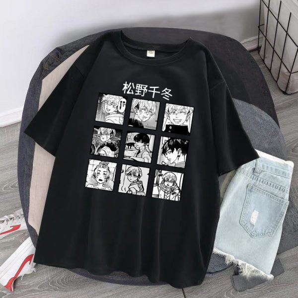 Summer Tshirt Japanese Anime Tokyo Revengers T Shirt Women Kawaii Harajuku Manga Graphic Tees Anime T-shirt Unisex