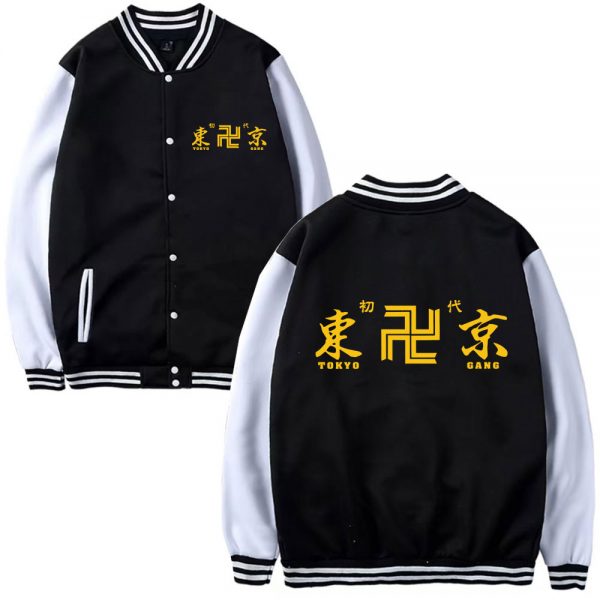 Anime Tokyo Revengers College Trend All match Baseball Jacket Men Women Japanese Streetwear Fall winter Fleece - Tokyo Revengers Merch