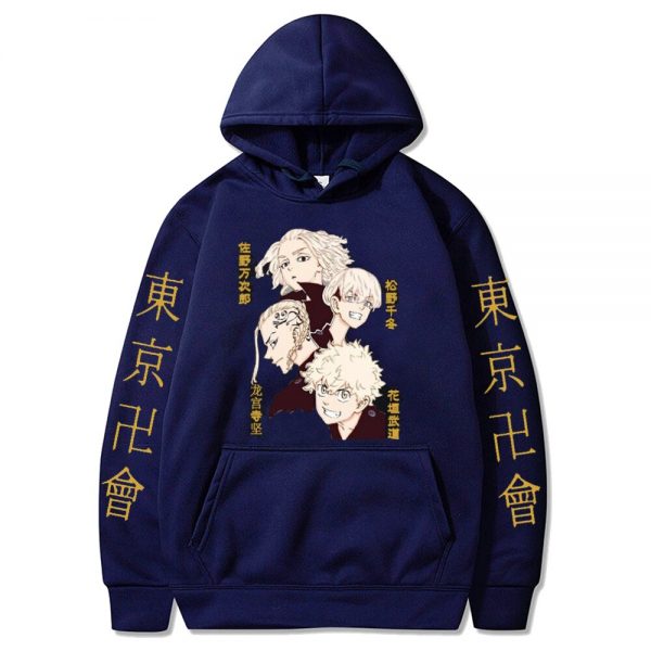 Anime Tokyo Revengers Printed Hoodies Hip Hop Sweatshirts Harajuku Long Sleeve Pullover Loose Print Streetwear for 5 - Tokyo Revengers Merch