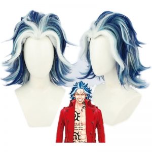 Tokyo Revengers Shiba Taijyu Cosplay Wig Mixed Blue Short Heat Resistant Hair Wig Cap - Tokyo Revengers Merch