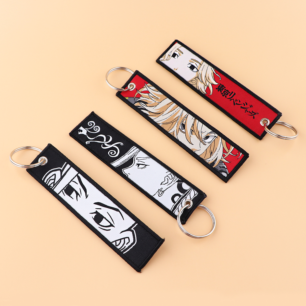 Japanese Anime Embroidered Keychain Key Tag Tokyo Revengers Key Fobs Motorcycles Cars Backpack Chaveiro Fashion Key 2 - Tokyo Revengers Merch