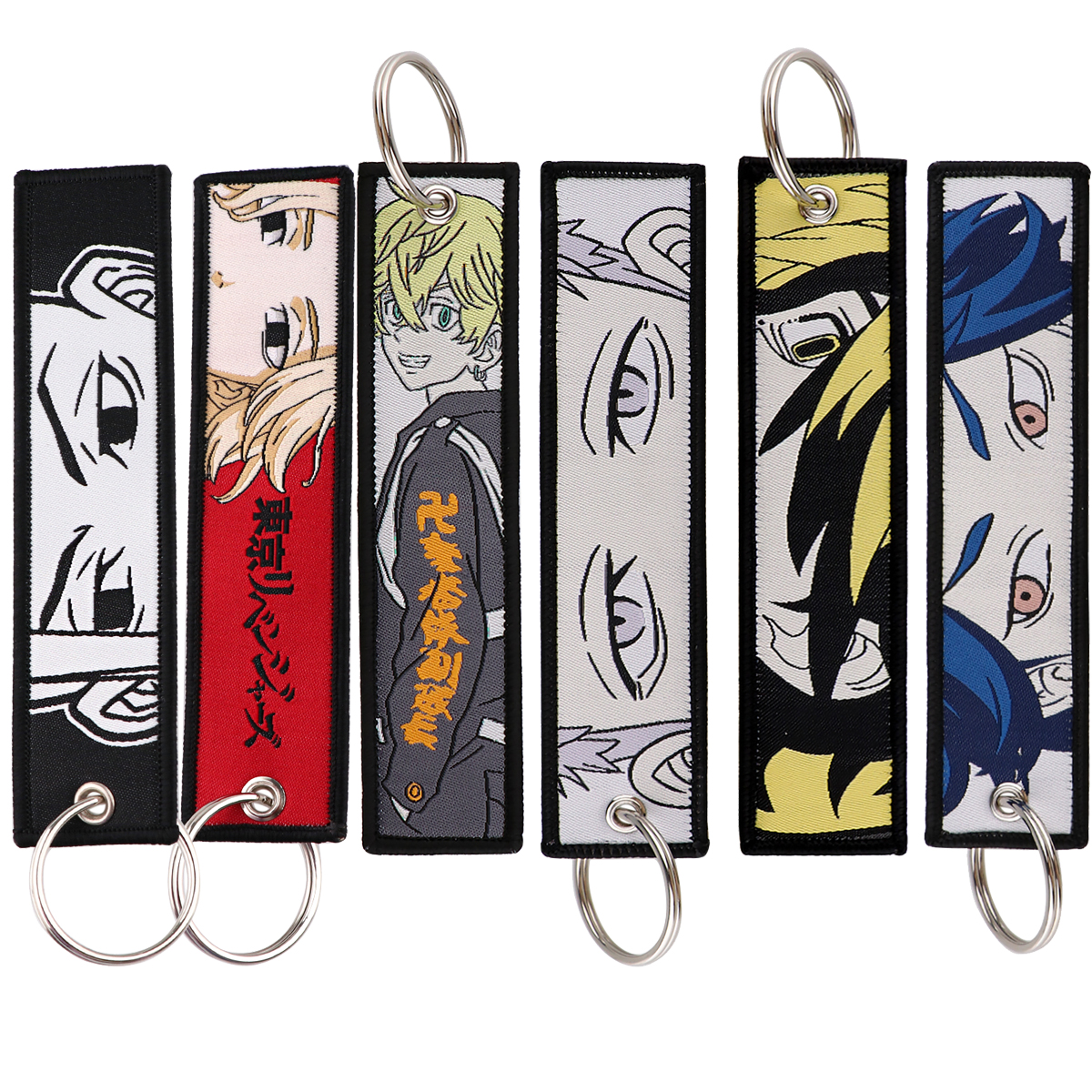 Japanese Anime Embroidered Keychain Key Tag Tokyo Revengers Key Fobs Motorcycles Cars Backpack Chaveiro Fashion Key - Tokyo Revengers Merch