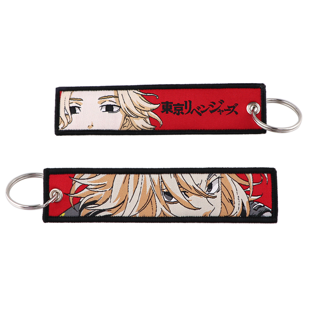 Japanese Anime Embroidered Keychain Key Tag Tokyo Revengers Key Fobs Motorcycles Cars Backpack Chaveiro Fashion - Tokyo Revengers Merch